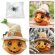 thumbnail image 2 of Cute Witch Hat Pumpkin Figurines Halloween Ornament Resin Desktop Decor for Fall & Gift, 2 of 5