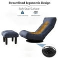 thumbnail image 4 of 360-degree Swivel Gaming Chair, Folding Floor Chair with Adjustable Backrest, Cushion Padded Indoor Chaise Lounge with Stool, Lazy Sofa Couch Rocker Gaming Chair for Teens and Adults (Navy), 4 of 7