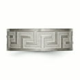 thumbnail image 3 of Titanium Greek Key 8mm Satin & Polished Band Ring 9 Size, 3 of 6