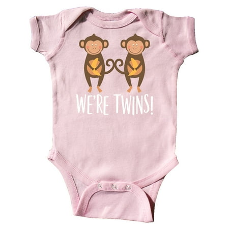 

Inktastic Monkey Twins Boy Girl Gift Idea Gift Baby Boy or Baby Girl Bodysuit