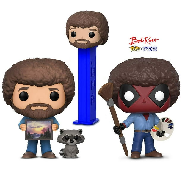 Warp Gadgets Bob Ross Bundle Funko Pop Television The Joy Of Painting Bob Ross With Raccoon Pez And Deadpool Playtime Bob Ross 3 Items Action Figures Toys Walmart Com Walmart Com