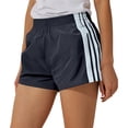 thumbnail image 2 of Athletic Shorts for Women Elastic Waist Striped Print Lightweight Breathable Casual Workout Running Shorts, 2 of 3