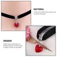 thumbnail image 4 of Minnieouse Collar terciopelo cristal brillante chica clavícula cadena colgante fiesta moda cuello joyería novia madre gargantilla rojo Ropa, zapatos y accesorios Miscelánea Rojo, 4 of 6