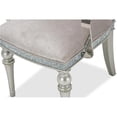 thumbnail image 7 of Michael Amini Melrose Plaza 19.75" Wood/Velvet Dining Arm Chair Gray (Set of 2), 7 of 7