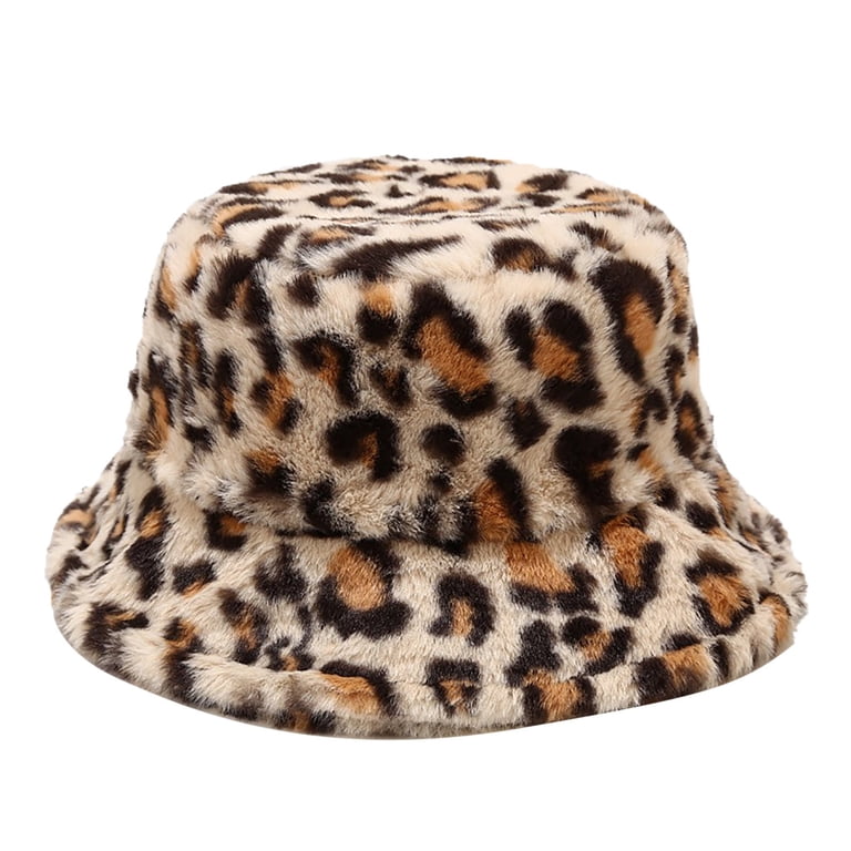 HAOTAGS Fuzzy Bucket Hat for Women Furry Fur Bucket Hat  display picture 3