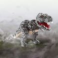 thumbnail image 3 of HI-REEKE Dinosaur Micro Mini Building Block Set Tyrannosaurus Rex Plastic Building Toy for Kid Adult Gray, 3 of 6