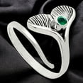 thumbnail image 4 of Mermaid Tail Charm - Green Onyx 925 Sterling Silver Ring s.8.5 Jewelry R-1070 AGR1001_C_8.5, 4 of 6