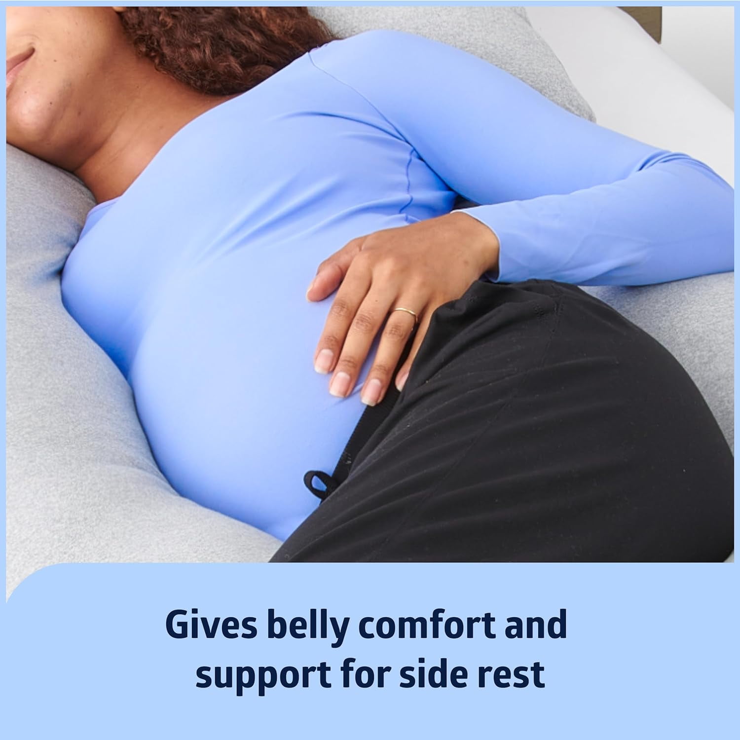 Medline Maternity Body Pillow, Pregnancy Pillow for Sleeping, U-Shape, Gray