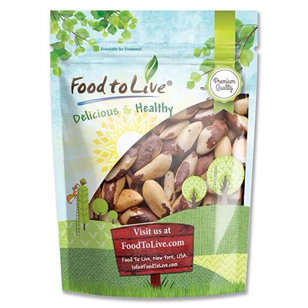 Food to Live BRAZIL NUTS 4 Pounds (Whole, Shelled, Raw, Unsalted