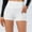 White, variant on pstuiky Women's Leggings, Solid Color Athletic Short Outfits for Vacation Breathable with Pockets Relaxed Fit Gym Pants Women Black L