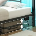 thumbnail image 6 of Fairy Full Size Bed Frame with Charging Station, Metal Frame with Power Outlet & Port, Black, 6 of 8