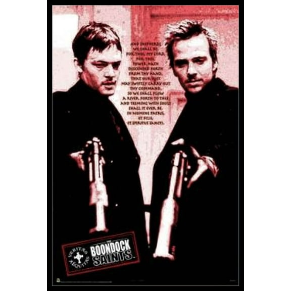 The Boondock Saints Red Poem Laminated & Framed Poster (24 X 36)