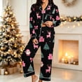 thumbnail image 2 of successthop Christmas Pjs Women Merry 2 Piece Tree Long Sleeve Party Reindeer Shirts Gifts Pants Holiday Loungewear, 2 of 6