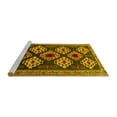 thumbnail image 2 of Ahgly Company Machine Washable Indoor Square Persian Yellow Traditional Area Rugs, 4' Square, 2 of 4