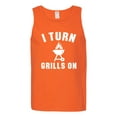 thumbnail image 2 of I Turn Grills On Pop Culture Mens Graphic Tank Top, Orange, 2XL, 2 of 3