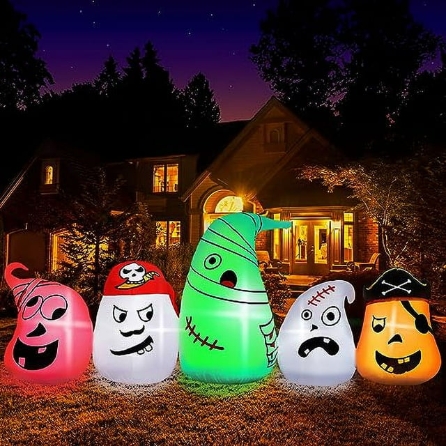 Decoraciones Inflables de Halloween Black & Decker Pirata Fantasma 8 pies para exteriores