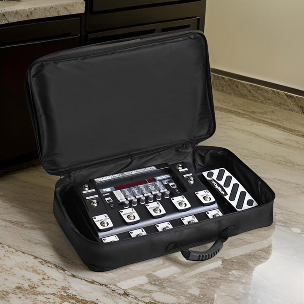 CEORPER Guitar Pedal Board Case Pedalboard Carry Bag Zippers Lock Guitar Effect Pedal Storage Case Guitar Pedalboard Carry Bag