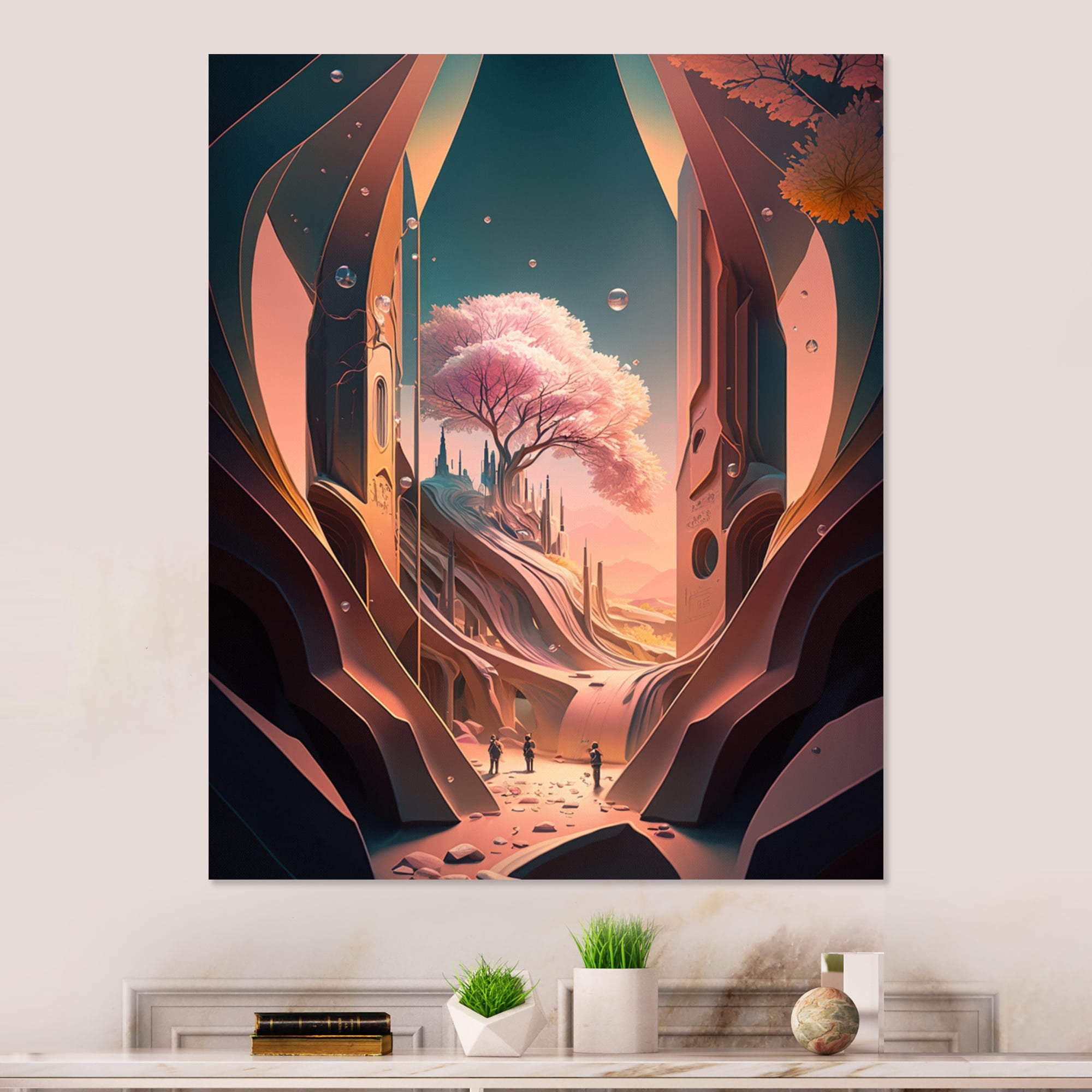 Designart Architectural Futuristic Building I Canvas Wall Art