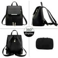thumbnail image 4 of Bolso para mujer Mochila Monedero Pu Cuero Cremallera Bolsas Moda Casual Mochila Cartera y bolso, 4 of 6