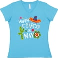 thumbnail image 3 of Inktastic Happy Cinco De Mayo- Sombrero, Cactus, Flowers Women's V-Neck T-Shirt, 3 of 5