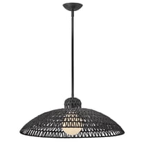 84337BK Lark Pismo - 8W 1 LED Large Pendant-9.25 Inch Tall and 24 Inch Wide-Black Finish