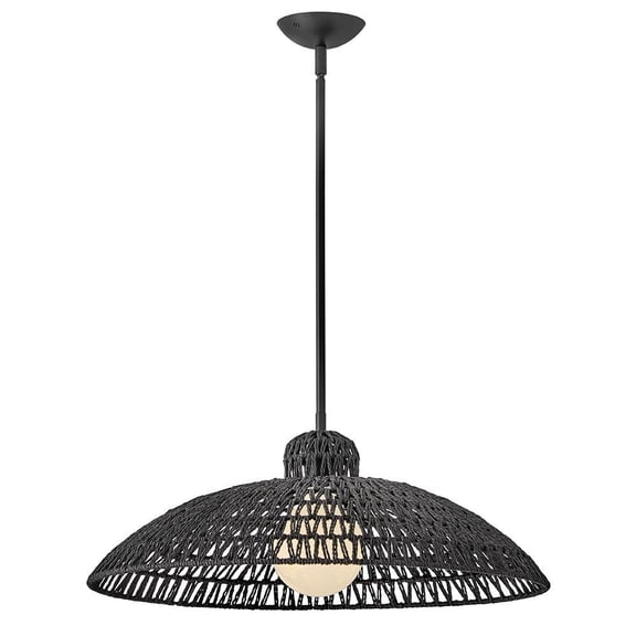 84337BK Lark Pismo - 8W 1 LED Large Pendant-9.25 Inch Tall and 24 Inch Wide-Black Finish