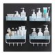 thumbnail image 1 of 2 estantes de almacenamiento de artículos de tocador de plástico estantes de almacenamiento de plástico montados en la pared doble estantes de almacenamiento de inodoro simples sin perforación, 1 of 4