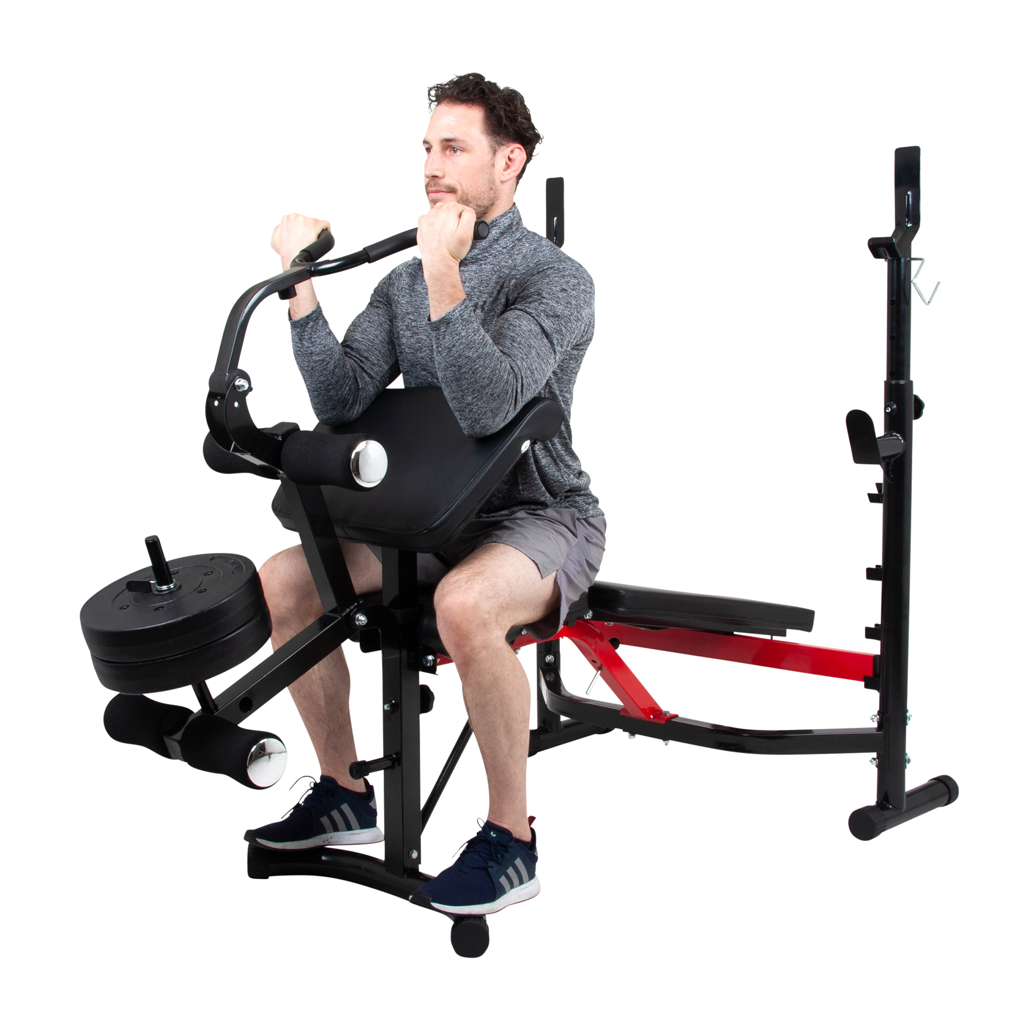 Body Champ BCB5268 Olympic Weight Bench with Arm Curl and Curl Bar Attachment, 300 Lbs. Weight Limit - image 3 of 10