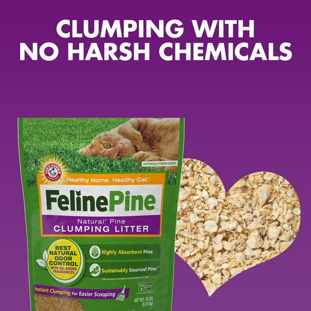Feline pine clumping cat litter hotsell