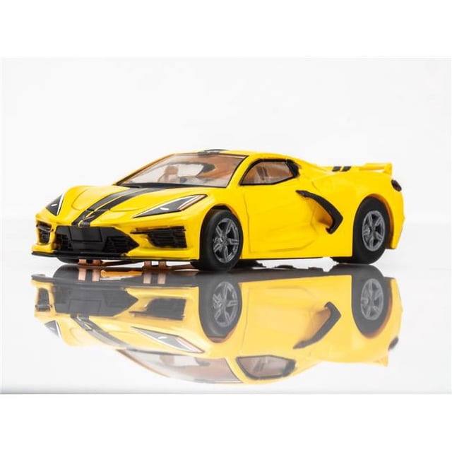 AFX Racing AFX22013 Corvette C8 Accelerate O Slot Racing Cars, Yellow