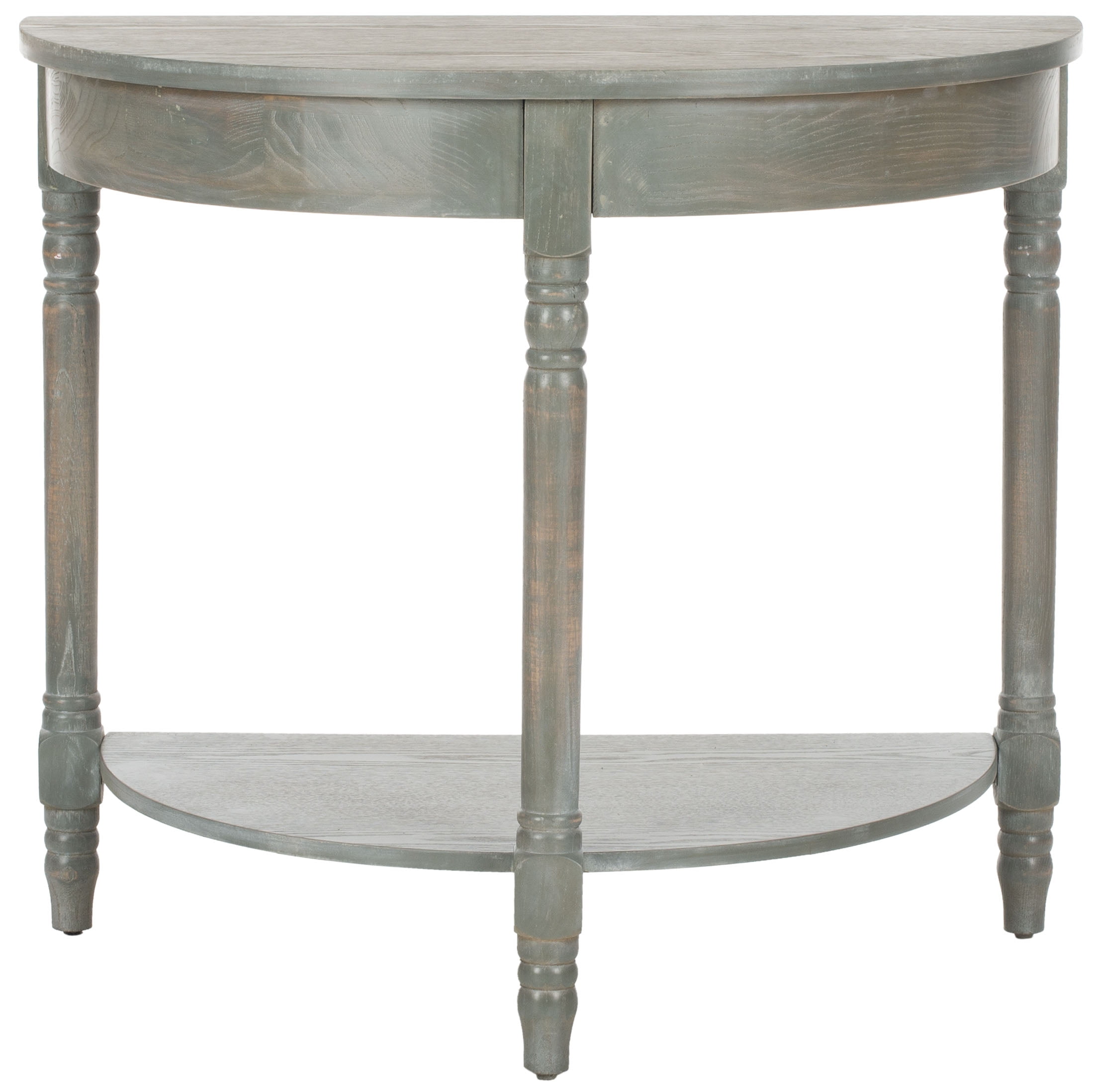 SAFAVIEH Randell Nautical Rustic Demilune Console, French Grey