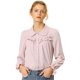 thumbnail image 1 of Blusa Allegra K con Botones Manga larga puño Elástico Detalle de Volantes Rosa XL, 1 of 6