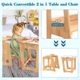 thumbnail image 2 of 4 in 1 Kitchen Toddler Step Stool, BueDeHai Wooden Learning Toddler Tower with Whiteboard and Safety Rail, Anti-Slip Protection for Kids 1.5 to 5 Years Old, Kitchen Counter Bathroom Sink, 2 of 8