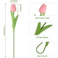 thumbnail image 5 of 10pcs Artificial Tulip Flowers, Real Touch Pink Tulips, Fake Tulips for Bouquet Arrangements Table Centerpieces Home Indoor Outdoor Summer Decorations, 5 of 5
