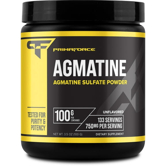 PrimaForce Agmatine Sulfate Powder Supplement, 100 Grams, for Nitric Oxide and Performance