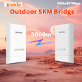 thumbnail image 2 of Repetidor extensor de WiFi 5G inalámbrico CPE para exteriores Tenda OS3 5KM 5GHz 867Mbps Punto de acceso AP Puente Wi-Fi Punto de acceso P a P, 2 of 5