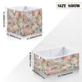 thumbnail image 2 of Foldable Fabric Storage Bin Home Cubes Clothing Organizer Bins Large Collapsible Box Basket for Home Organizer Abstract Pink Floral Pattern, 2 of 7