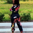 thumbnail image 5 of Women's Sexy Monogrammed Flared Leggings Jumpsuit Multiple Colors, 5 of 5