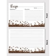 thumbnail image 3 of Inkdotpot 4x6 Inch Recipe Cards (Set of 50) , Thick Double Sided Premium Card Stock- Modern Style White Recipe Notecards for Weddings- Bridal- Baby Shower - coffee beans Theme, 3 of 6