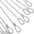 thumbnail image 3 of DEEPCRAFF 20Pcs Stainless Steel Safety Cable Wire Rope with Loops for Hanging Plated Silver Heavy Duty Security, 3 of 8