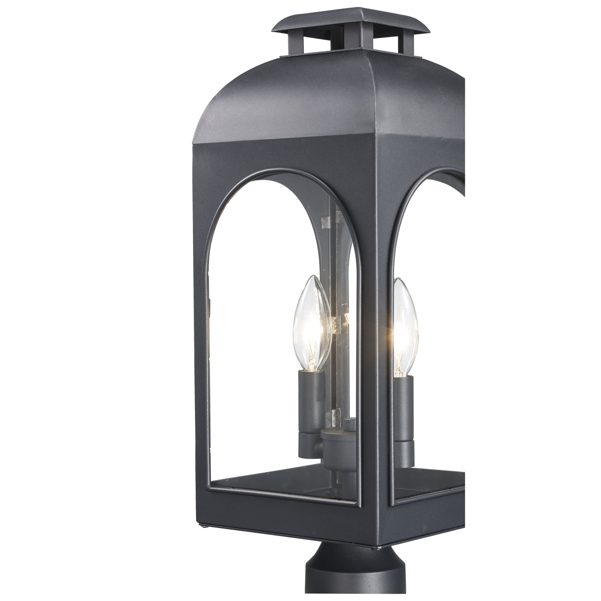 Trans Globe Lighting 51284 Presence 2 Light 18" Tall Outdoor Pier Mount Post Light - Black