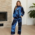 thumbnail image 4 of Uorisanigo Lightning Wolf Two Piece Sets for Women Fall Outfits Lounge Sets Mock Neck Sweatshirt with Wide Leg Pants Oversized Tracksuit Lounge Wear Vacation Travel Airport Outfits, 4 of 8