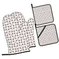 thumbnail image 1 of ZICANCN Oven Mitts and Pot Holders Sets,Bee Honey Insect Nature Baking Sets Kitchen Heat Resistant 4 Pieces, 1 of 8