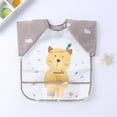 thumbnail image 2 of Gpaecead Toddler and Baby Apron Bib Mess-Proof Baby Bib Machine Washable -Waterproof Bib for Baby Boy Or Girl - Baby Food Bibs Gray 01, 2 of 3