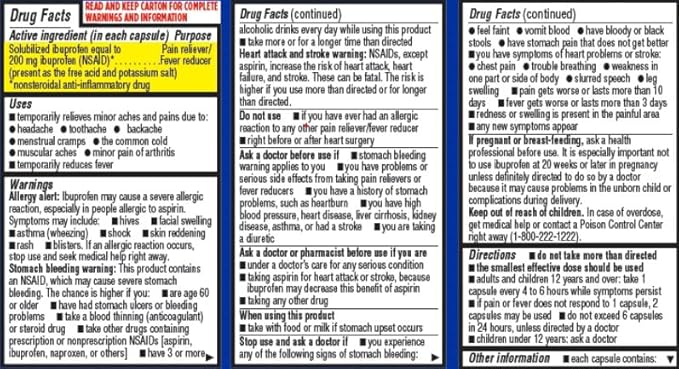 HealthA2Z® Ibuprofen Softgel 200mg | 24 Packs of 30 Softgels Each (720 Softgels Total) | Value Pack | NSAID Pain Reliever & Fever Reducer