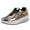 Gold-e, variant on 2025 Fashion Autumn Women Flat Sneaker Sandals for Women Chunky Bottom Lightweight Comfortable Mesh Women Slip on Sneaker Breathable Lace Up Colorblock Design Casual Style