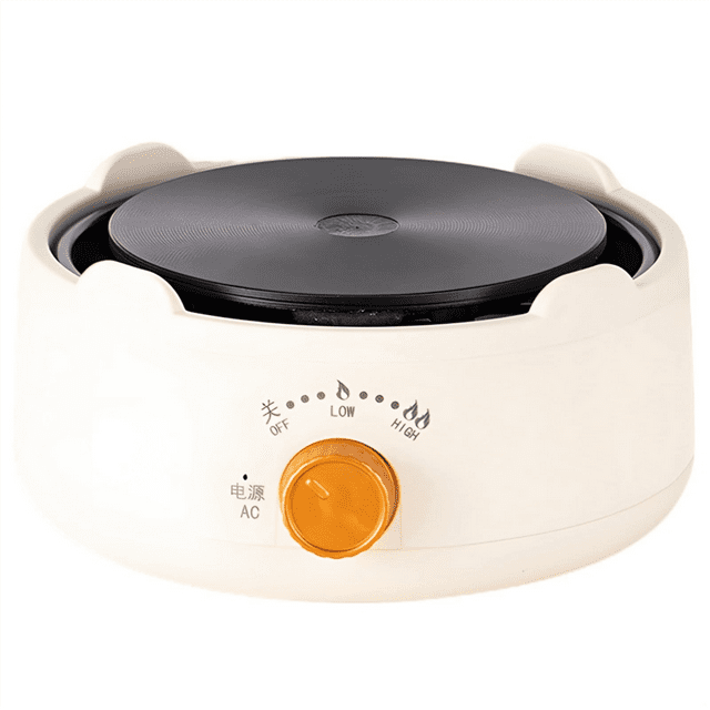 Electric Mini Coffee Heater Milk Tea Mocha Heating Stove Hot Plate Multifunctional Cooking Pot Oven Furnace Cooker US,1 * electric hot plate,White