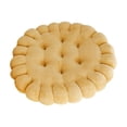 thumbnail image 2 of MAGIDEAL Biscuit Shape Cushion Butt Cushion Cute Floor Pillow for Sofa Bedroom Office Yellow, 2 of 8