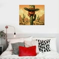 thumbnail image 4 of JRXY  Cowboy Canvas Wall Art,Watercolor Cowboy Hats Cactus  Wall Art Prints，Western Landscape Art Prints， Cowboy Nursery Decor 16x12in, 4 of 4
