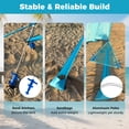thumbnail image 5 of Gymax Wind Powered Beach Tent 100 Sq.ft up to 8 People Portable Sun Shelter Canopy Blue, 5 of 10